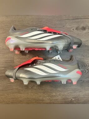 Adidas Predator Pro Tongue FG Football Soccer Cleats Grey Men’s Size 10.5 JR3324